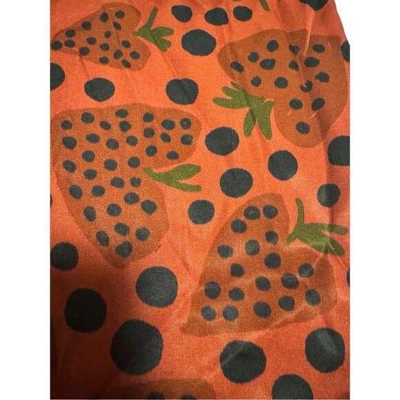 Farm Rio size XS mixed scarfs collar strawberries button up - EUC - Picture 7 of 11